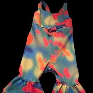 Baby one piece bell bottom jumper.  Tie dye. 9-12 mos.
